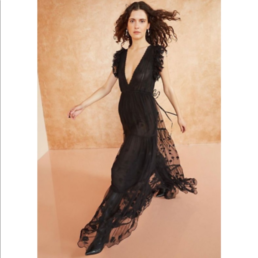 Ulla Johnson fifi black maxi dress